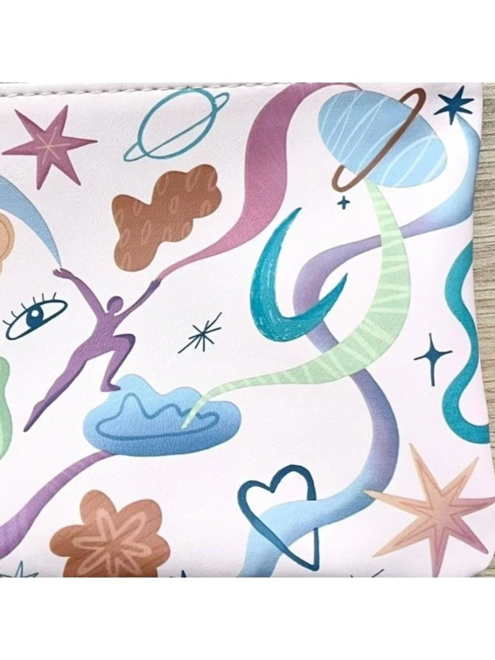Pastel Cosmic Makeup Bag Jelly Pull Abstract Space Zipper Pouch